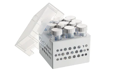 艾本德儲存盒 3 × 3, 可放置 9  個 50  mL 試管和 4  個 15  mL 試管，2  件，高 127  mm，5  英寸，聚丙烯材料，可耐受最低 -86  °C，高溫高壓滅菌，帶蓋子